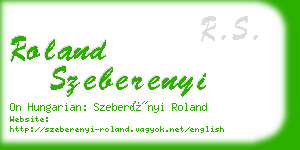 roland szeberenyi business card